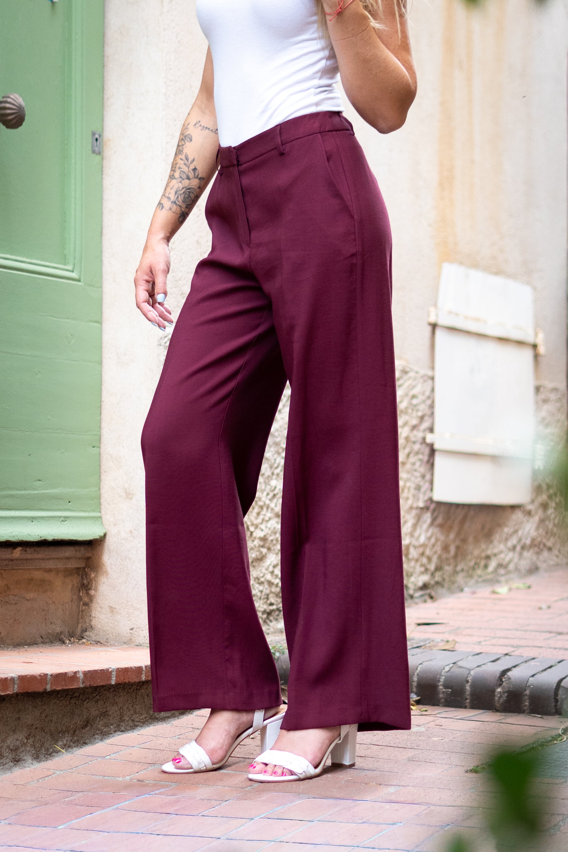 Pantalon SIRACUSA bordeaux